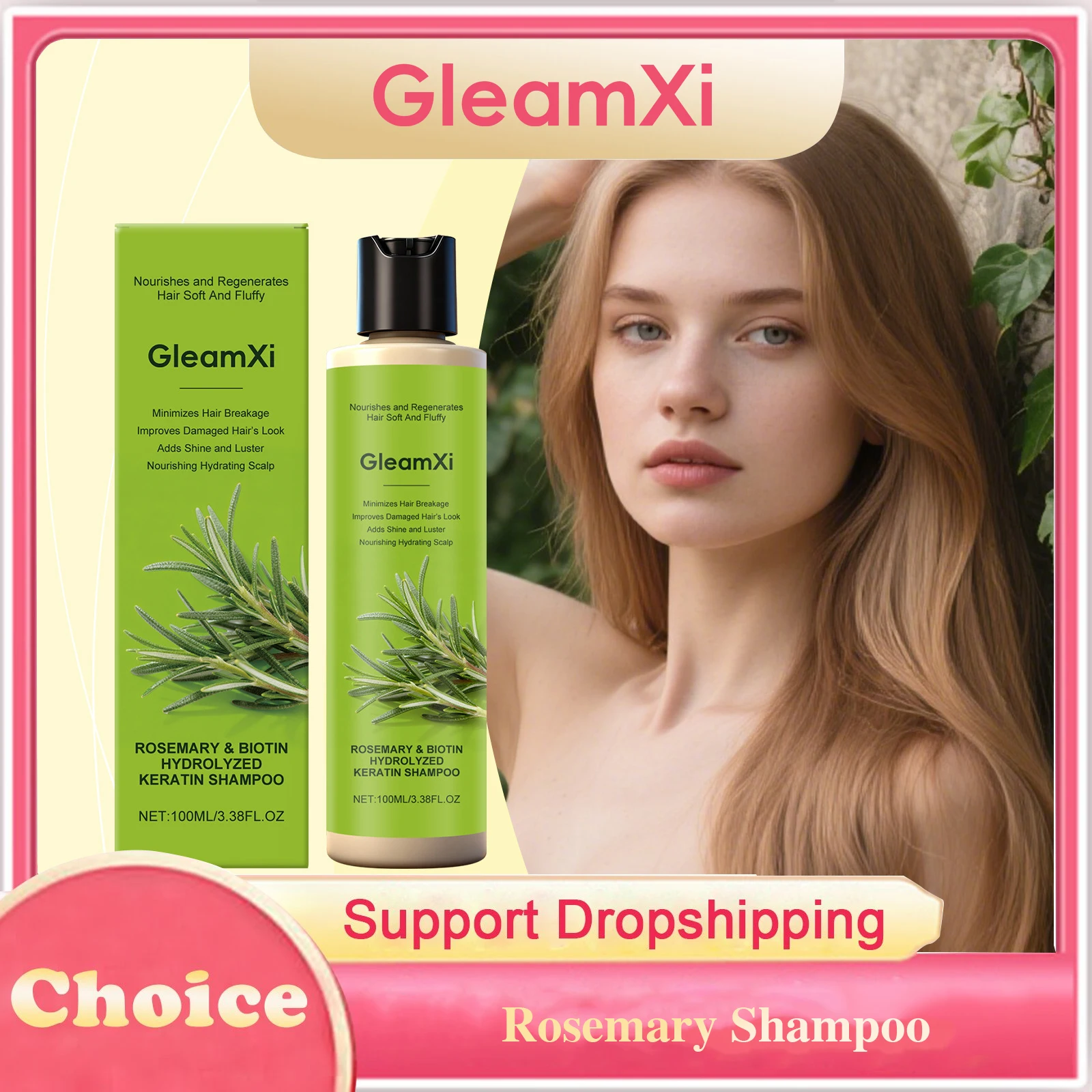 

Rosemary Shampoo Gentle Cleansing Anti Hair Loss Hair Growth Oil Control Volumizing Nourishing Scalp Smooth Thickening Shampoo