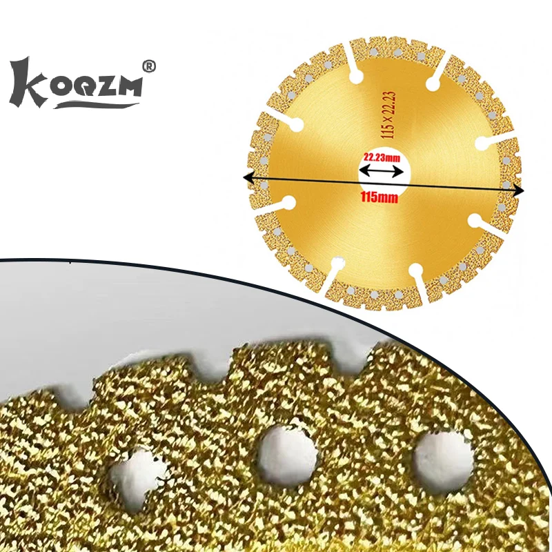 

Vacuum Brazed Diamond Yellow Saw Blade 4.5 Inch Steel Metal Stone Cast Iron Reinforcing Steel Aluminium Multi-Purpose Power Tool