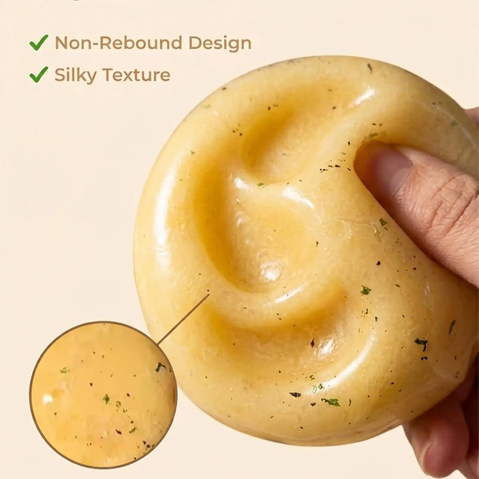 1PC Sensory Squeeze Toys Realistic Mashed Potato Fidget Ball Textured Crinkle Sound Stress Relief Squeeze Toy Stress Relief