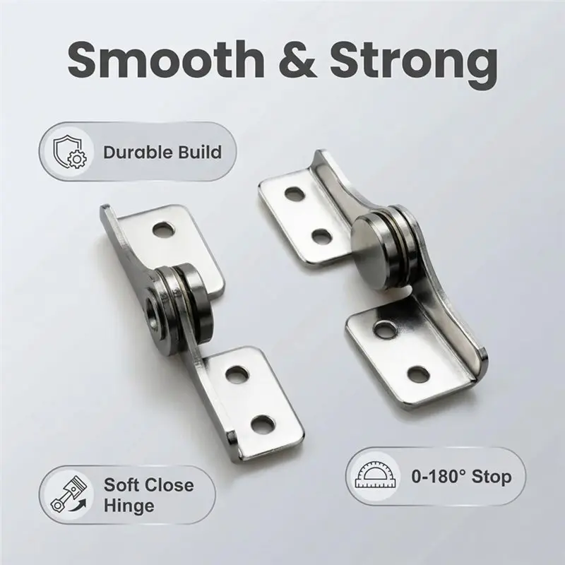 24-Hour Delivery Adjustable Damping Flip Hinge, Torque 2.0 N· M Small Metal Torque Shaft Hinge, 1 Pair L+ R Damper