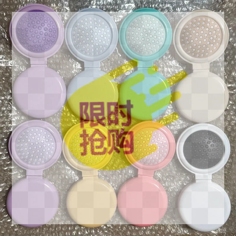 【HBA】Mini Folding Aircushion Hairbrush Built In Mirror Soft Massage Bristles For Travel Use