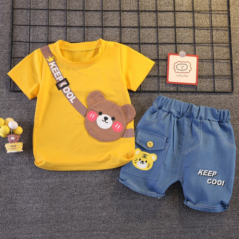 New Summer Baby Clothes Sets Boys Short Sleeve T-Shirt Shorts 2Pcs Children Sportwear Suits Fashion Kids Tracksuits Outfits