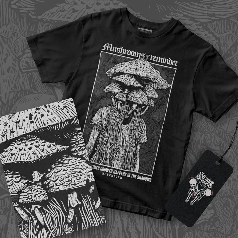 Mushrooms cotton shirt All Size Unisex T-Shirt