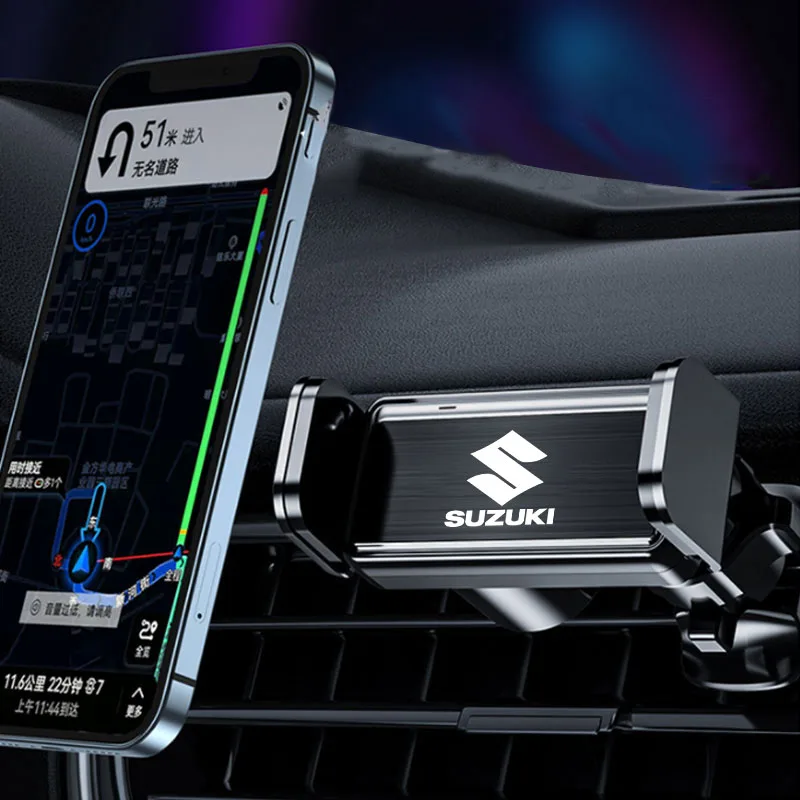 Soporte para teléfono eléctrico de coche, soporte de montaje para salida de aire con sujeción automática, soporte GPS para Suzuki S-Cross SX4 Swift XL-7, accesorios para coche