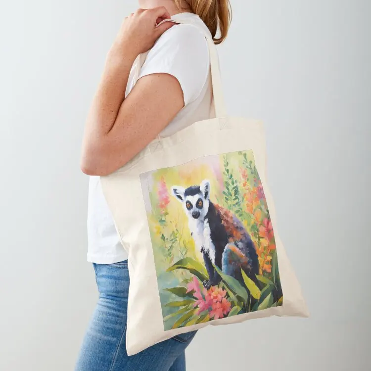

Lemur painting Tote Bag cute pouch bag Women's shopping bag Women bags sacs de shopping