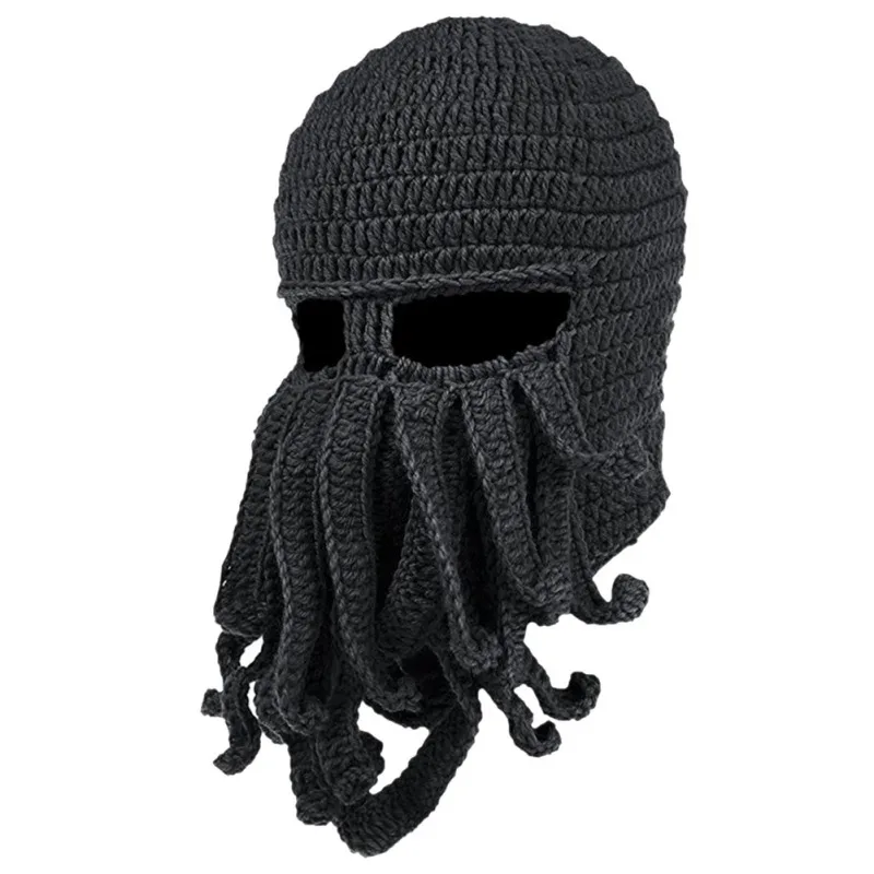 Windproof Ski Octopus Pure cotton Hat Balaclava Cap Winter Warm Hat Skullies Beanies for Men's Best Christmas Gift