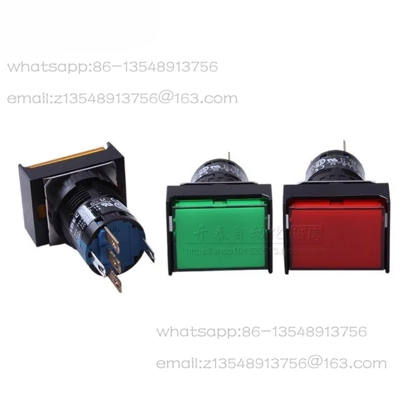 AL6 series push button switch, with lamp, self-reset 1 open 1 close industrial control switch