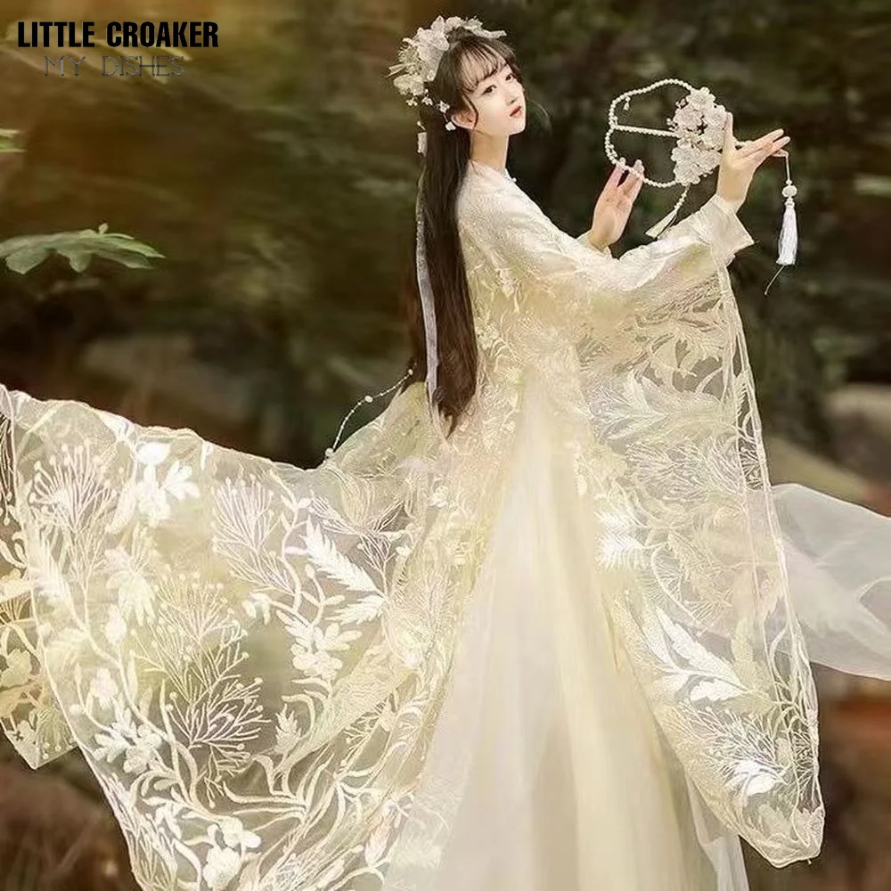 Traditional Chinese Clothing Women Hanfu Fairy Dress Ancient Chinese Stage Costume Princess National Folk Dance Festival Outfit
