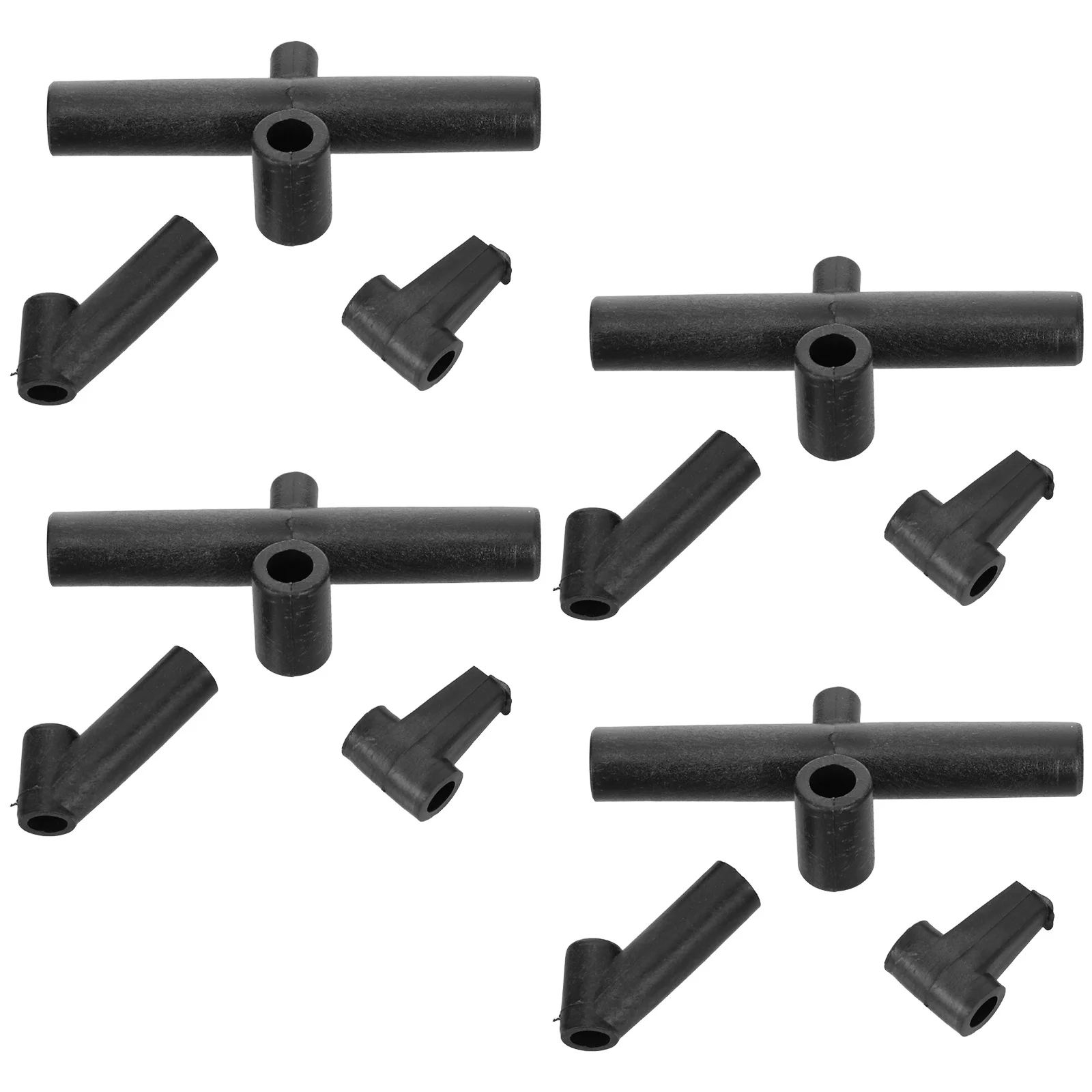 12-delige vliegeraccessoires Diy staafmontage onderdelen connector kunststof frame zwart benodigdheden vast
