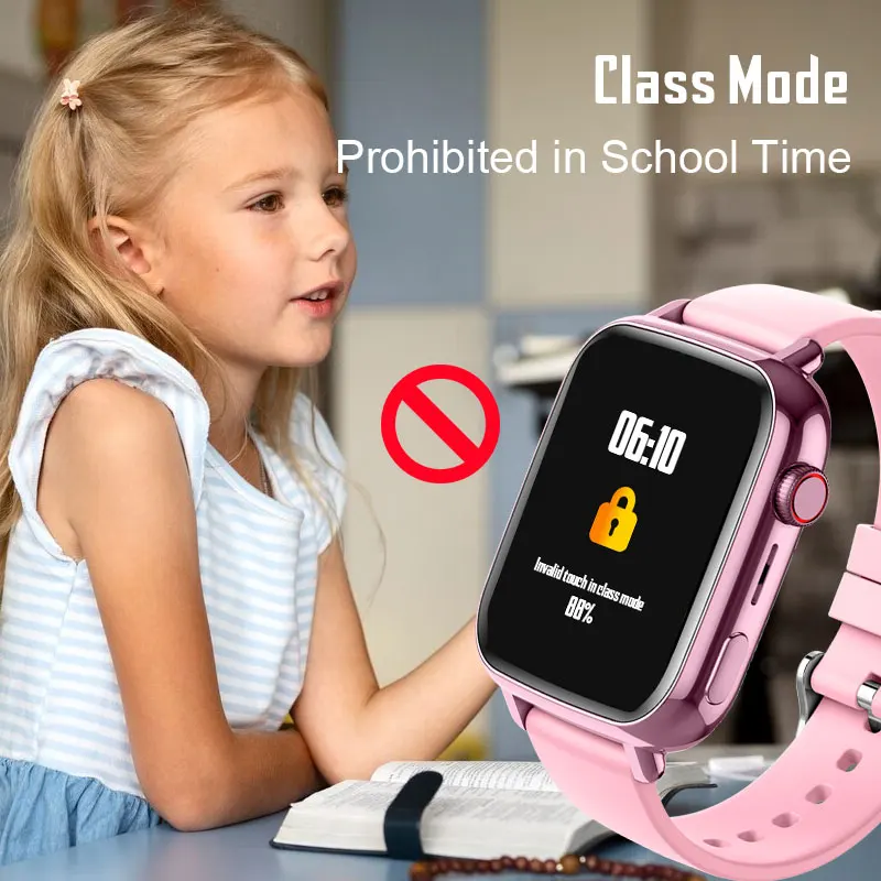 Getfitsoo 4G Smart Watch für Kinder mit GPS WiFi Kamera Video Chat Videoanruf Kt34 Klassenmodus WhatsApp Tiktok Kid SmartWatch