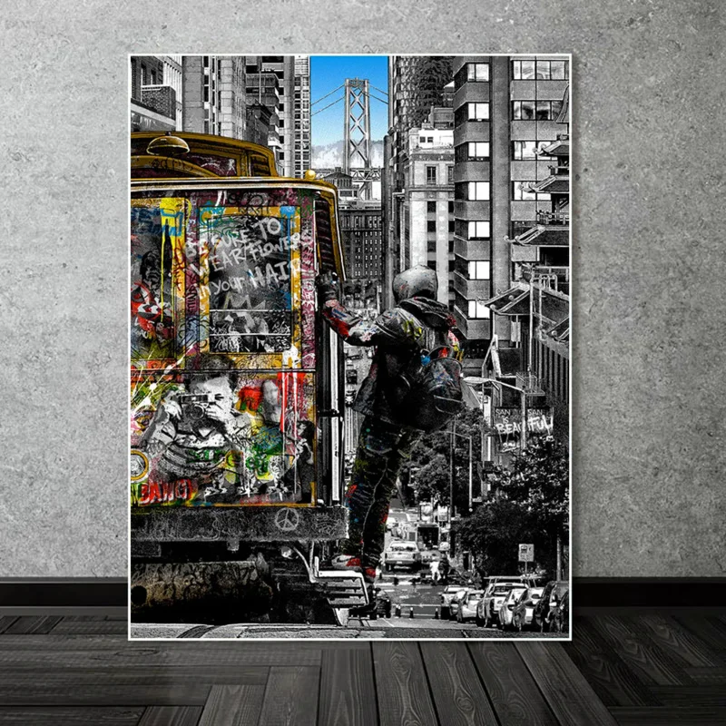 Modern Graffiti Aesthetics Wall Art Pop Banks Abstract HD Oil On Canvas Posters And Printed Boy Street Home Bedroom Decor Gifts