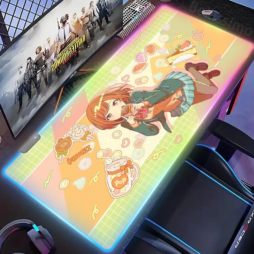 PJSK XXL Large RGB Mousepad Keyboard Pad Shiraishi An Shinonome Akito Project Sekai Colorful Stage Nightcord at 25:00 Mouse Pad