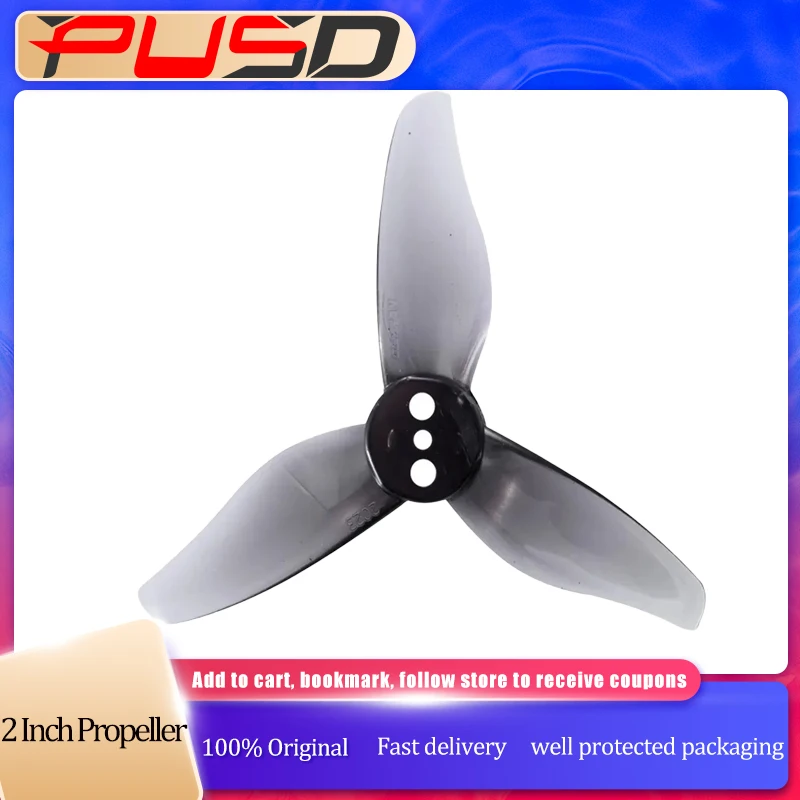 

4 пары Gemfan Hurricane 2023, 3-лопастная зубочистка, 2 дюйма, пропеллеры для зубочисток, 3 отверстия, идеально подходят для RC FPV Racing, дронов для фристайла