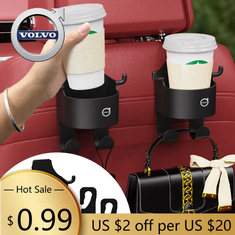 

Крышки ступицы Автомобильный держатель чашки с крючком, многофункциональные автомобильные товары, внутренний подстаканник для Volvo V40 V60 V90 XC40 XC60 XC9