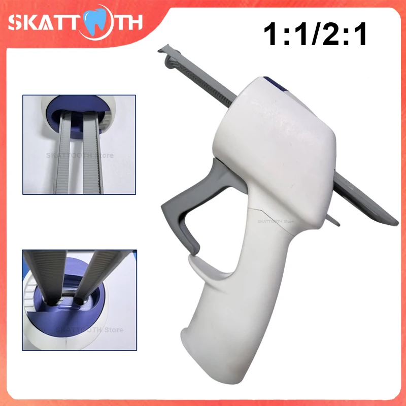

1:1/2:1 Dental Impression Mixing Dispensing Gun Silicon Rubber Dispenser Gun 50ml Universal Dispensing impression Gun Dentisty
