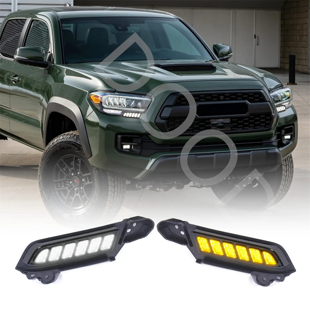 

Auto Daytime Running Ligths For Toyota Tacoma 2016 2017 2018 2019 2020 2021 2022 2023 Led Turn Signal Lights Auto Accessories