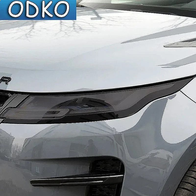 2 Pcs Car Headlight Tint Black Protective Film Transparent TPU Sticker For Range Rover Evoque L551 L538 2012-On Accessories