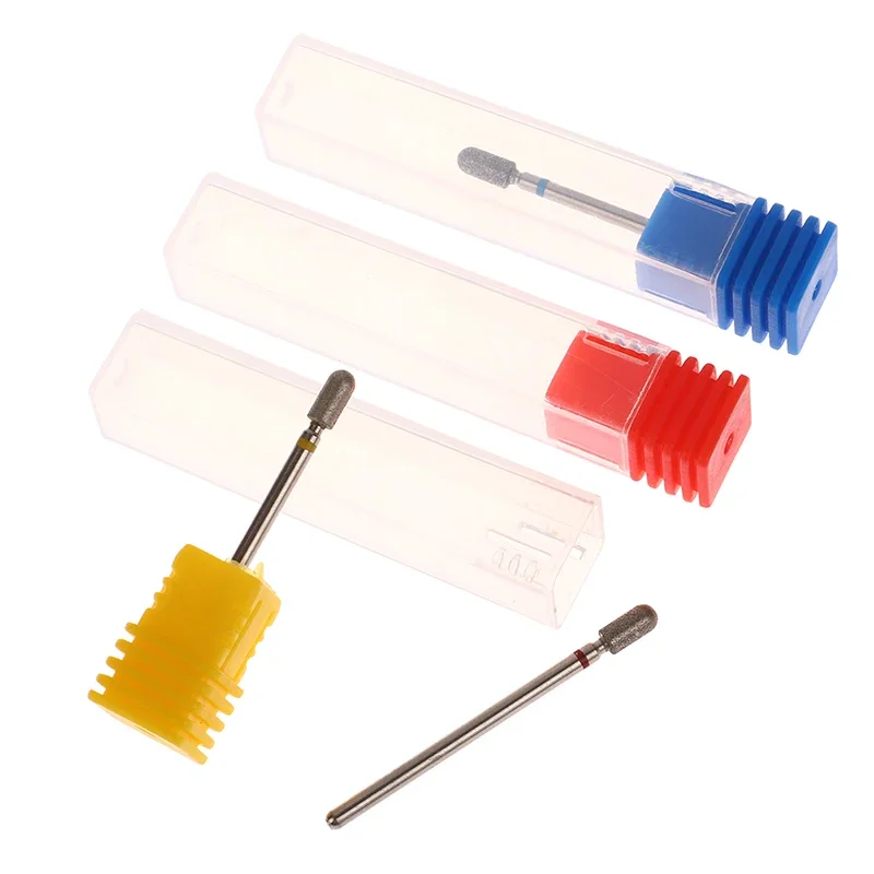 Fraises à cuticules accessoires pour ongles russes outils forets de manucure pointes de forage à ongles en diamant fraise pour ongles 3/32 "rotatif