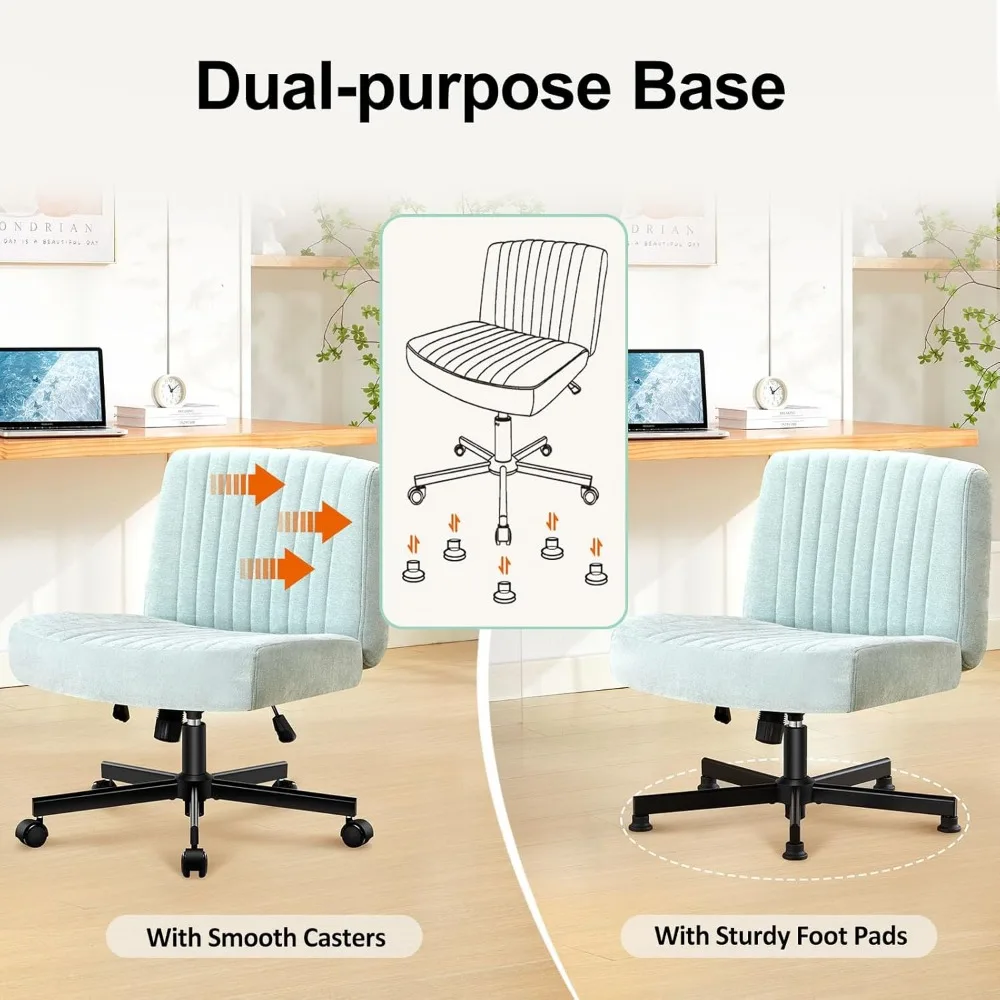 крест-кресло на колесах, офисное настольное кресло из толстой мягкой ткани с перекрестными ножками и подушкой с карманными пружинами, основание двойного назначения, w