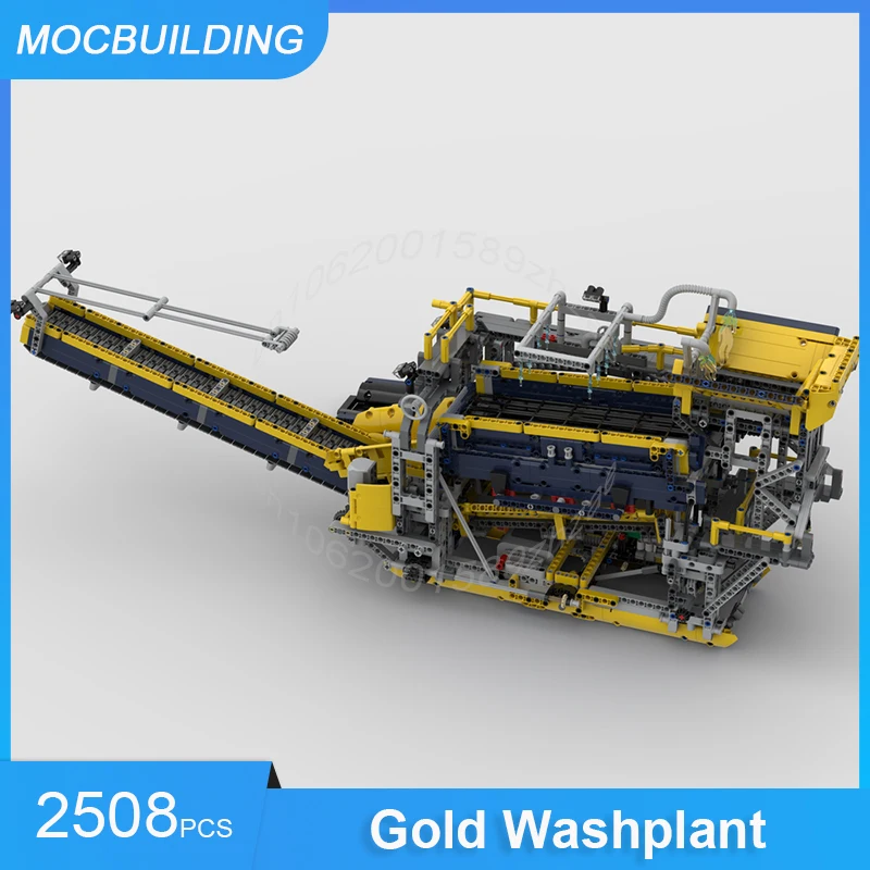 MOC Building Blocks Gold Washplant Double Screen Shaker Deck Goldwaschanlage DIY Assemble Bricks Collection Toys Gifts 2508PCS