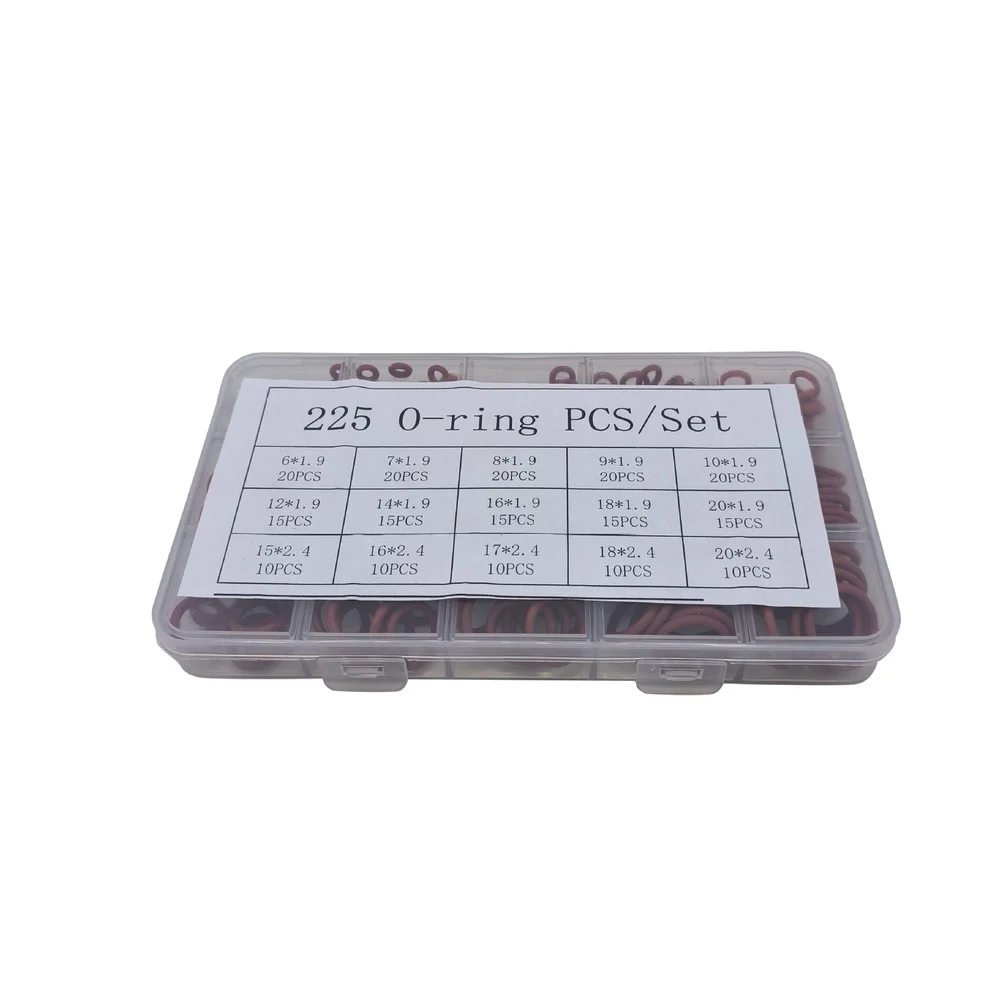 For Automotive Repair Silicone O-rings Gasket Sealing Kit Silicone Sealing Gasket Kit Flexible Sealing Rings Compact Storage Box