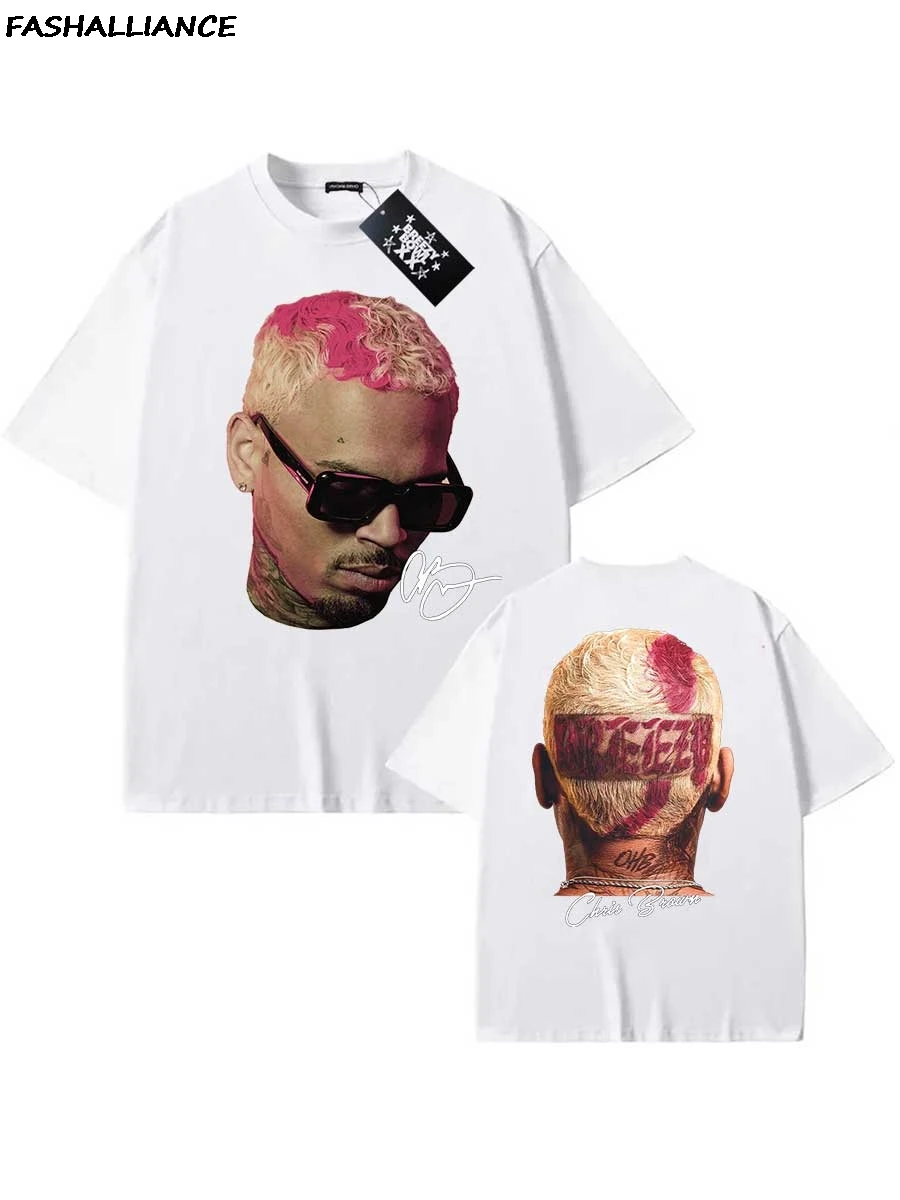 كريس براون علامة تي شيرت بريزي بول XX جولة 2025 تي شيرت الرجال الهيب هوب قصيرة الأكمام تي شيرت الشارع الشهير المشجعين هدية CB29 #2