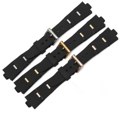 Rubber Watch Strap For Bvlgari Raised Mouth Black Soft Comfortable Silicone Watch Band Men Women Accessories Wristband 22mm 24mm