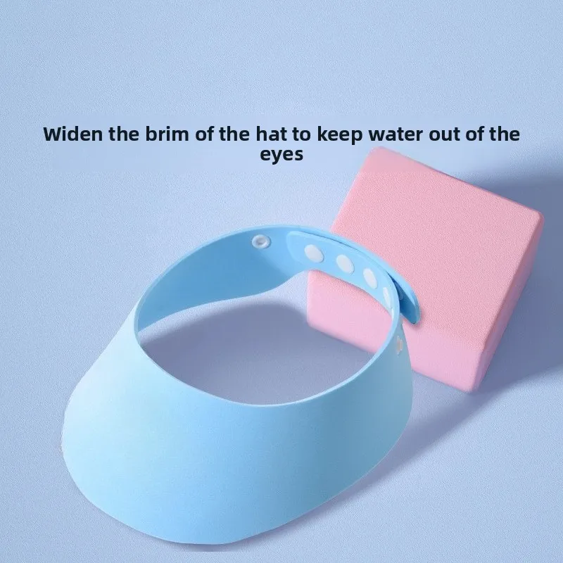 قبعة استحمام للأطفال، قبعة شامبو سميكة قابلة للتعديل، قبعة شامبو للأطفال، واقي أذن مقاوم للماء، غطاء حاجز حمام شامبو