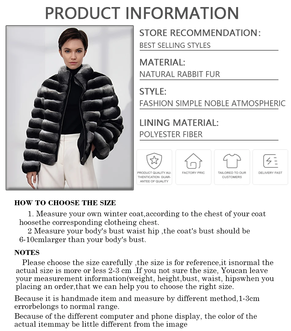 Real Rabbit Fur Jacket Chinchilla Rex Rabbit Fur Coats Womens Rabbit Coat Stand Collar 2024 New Outwears Women