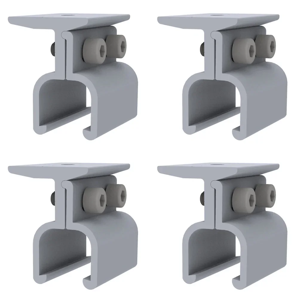 Solar Pv Panel Mounting Clamps 14Pcs Aluminum Standing Seam Clamps with Stainless Steel Hardware for Folded Sheet Metal Roofs