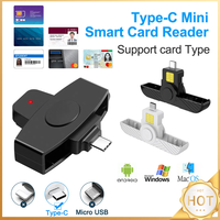 USB type C Smart Card Reader Portable Card Reader Adapter For  Citizen Bank EMV SD Card External for Windows for Mac/Android OS