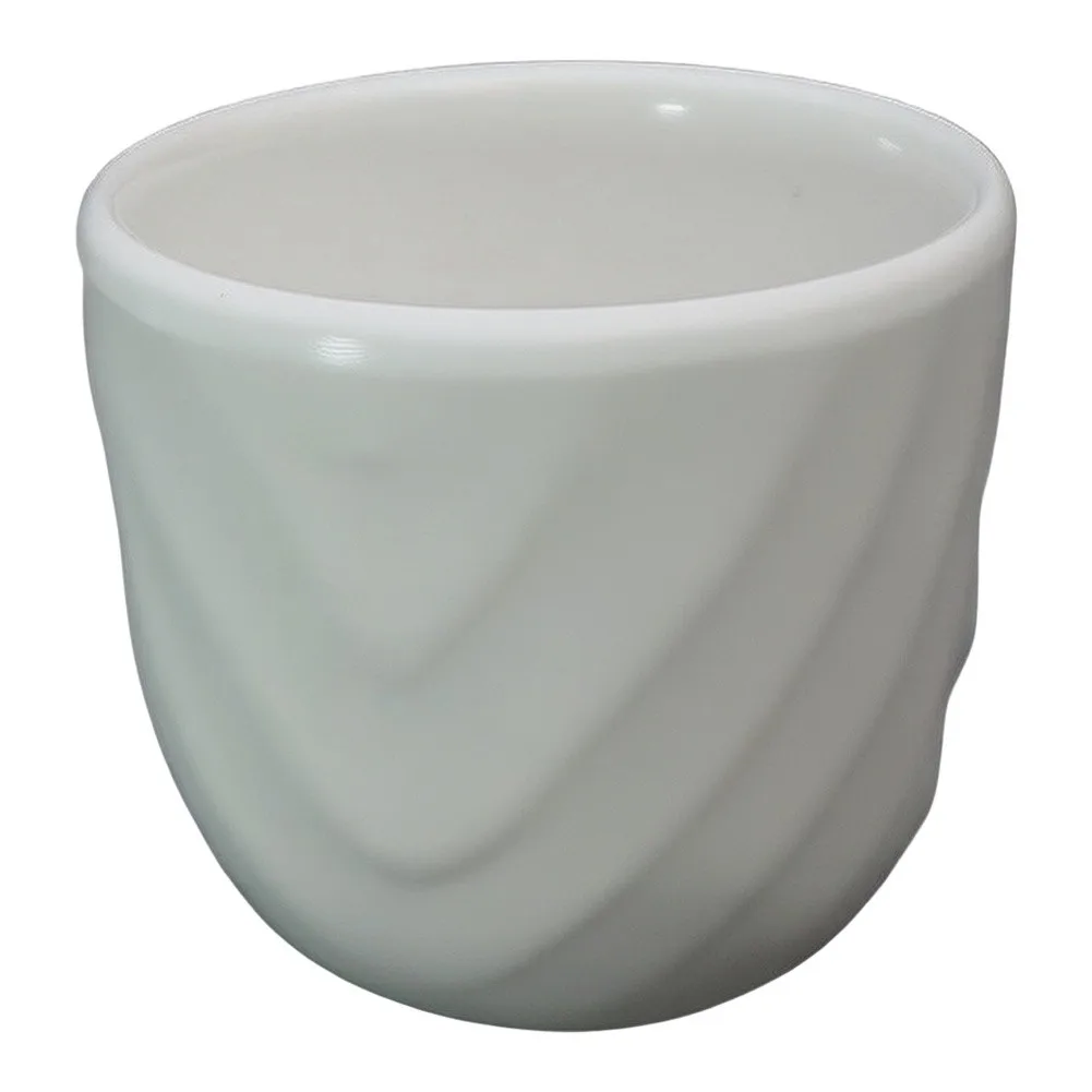 Round Shallow Melamine Handleless Cup White Color for Tea Coffee Water Serving 125ml 150ml 200ml Compact Stackable Design