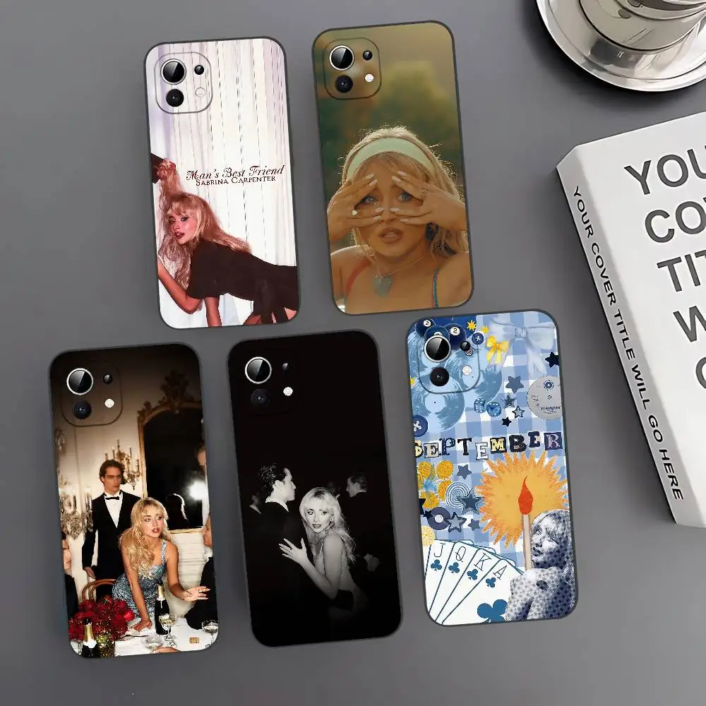 

Singer S-Sabrinas C-Carpenter Slim Black Shockproof Phone Case For Xiaomi 12,11,12S Ultra & Redmi Note 11,10T,9,9A,8Pro,8T,5G