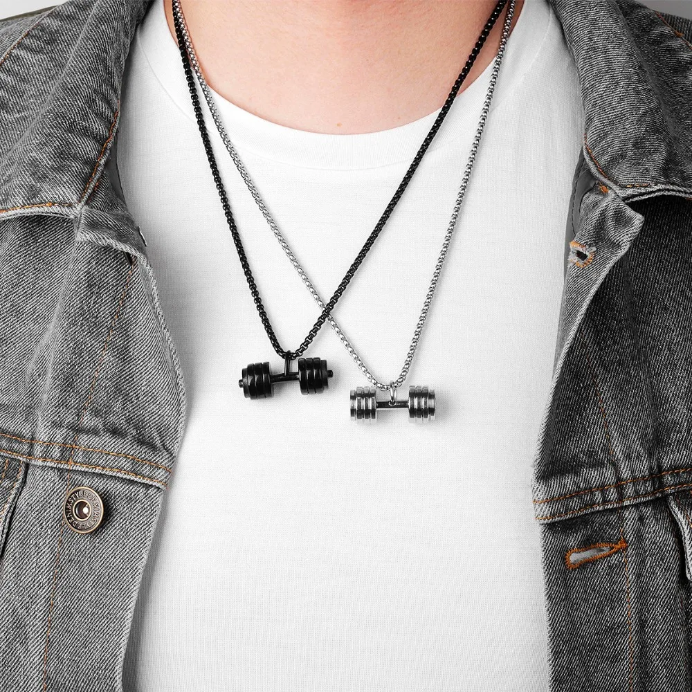 قلادة رجالية بتصميم فاتن ، لياقة بدنية ، كمال أجسام ، قفازات ملاكمة ، مجوهرات حفلات رجالية ، موضة بسيطة ، اتجاه إبداعي ، جديد