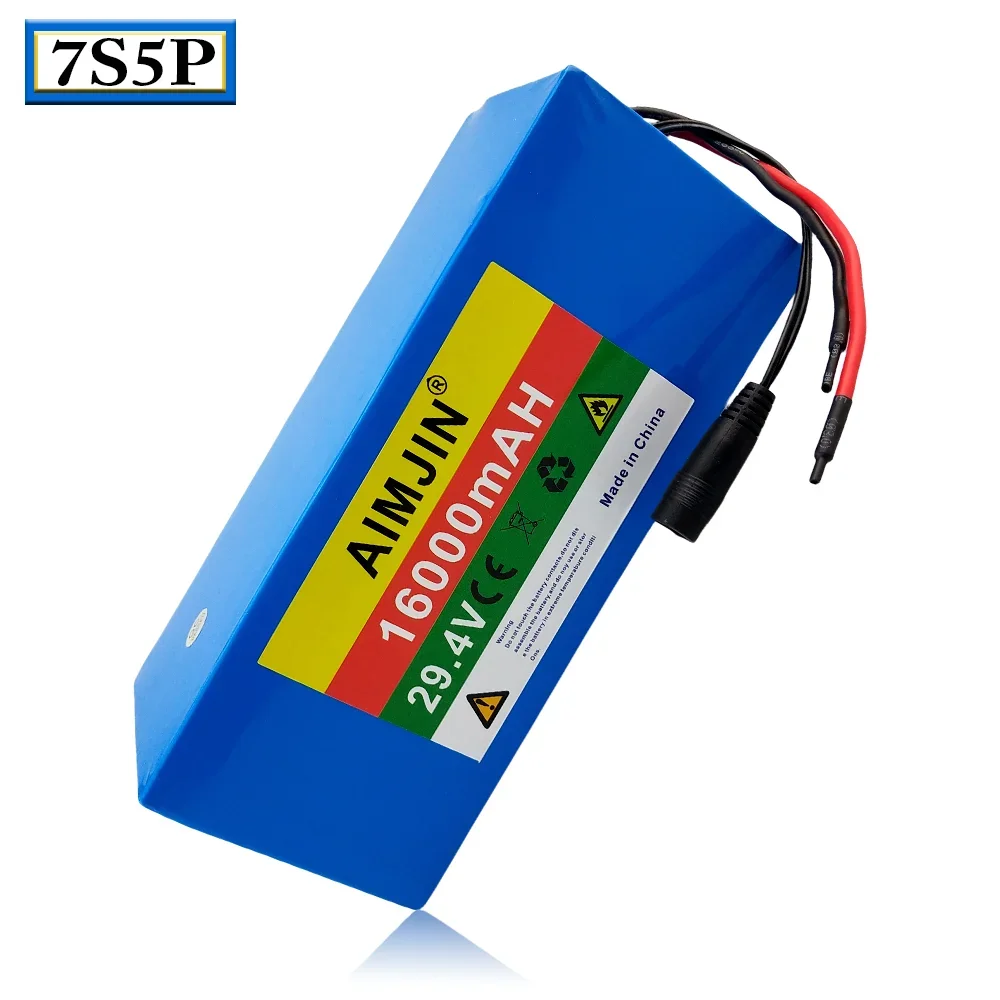 High quality 7S5P 29.4V 16Ah  500W  18650 lithium battery, suitable for lithium-ion batteries in wheelchairs and bicycles