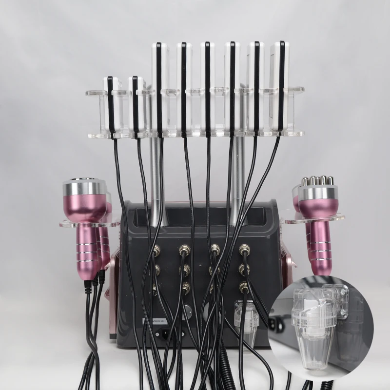 Macchina per cavitazione 40k 6 in 1 Radiofrequenza 40k Vuoto Pelle che stringe il viso Lifting Corpo Macchina dimagrante Macchina multipolare