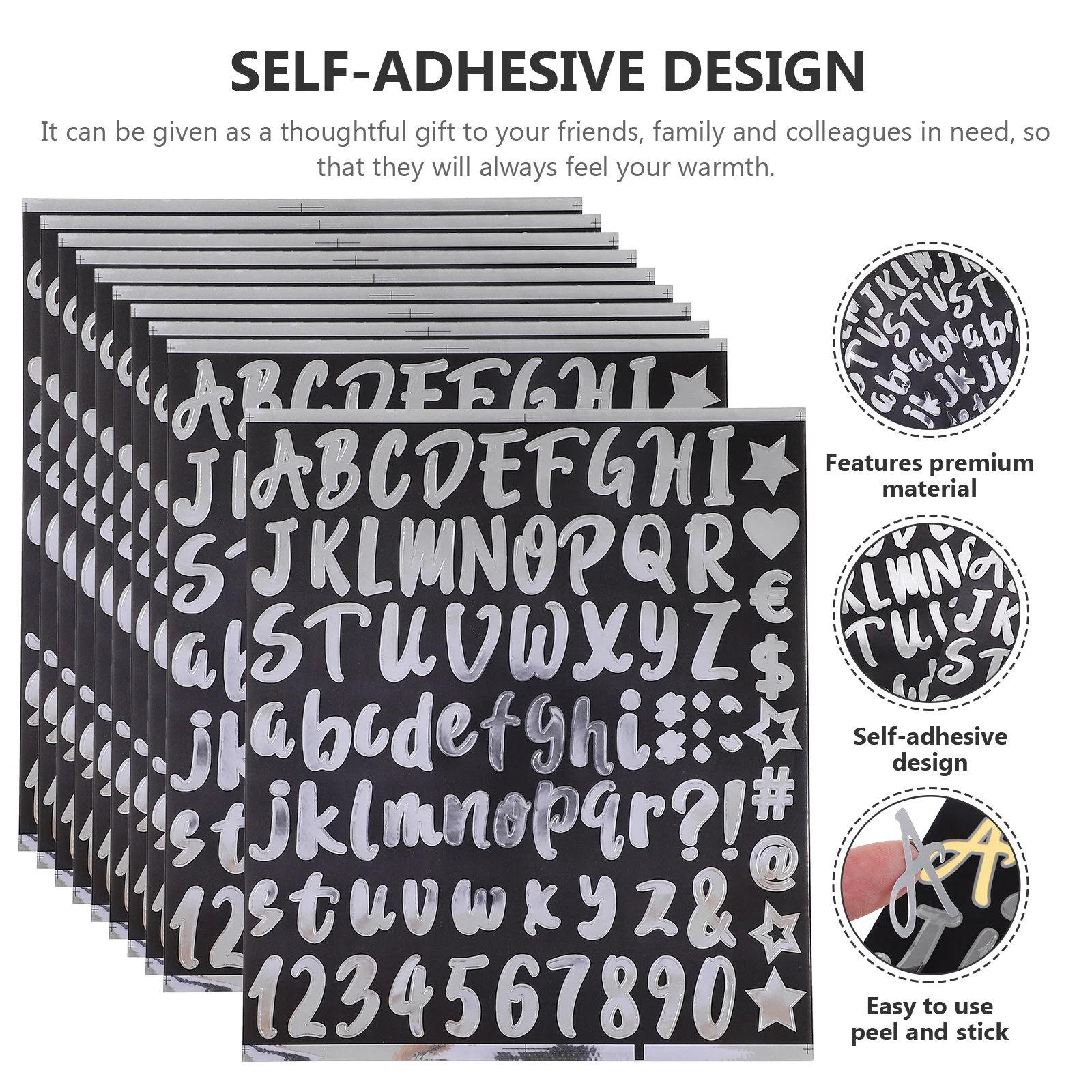 

10 Sheets Reflective Mailbox Numbers Outside Self-Adhesive Decals Sticker For Window Glass Metal Easy To Paste Remove No Residue
