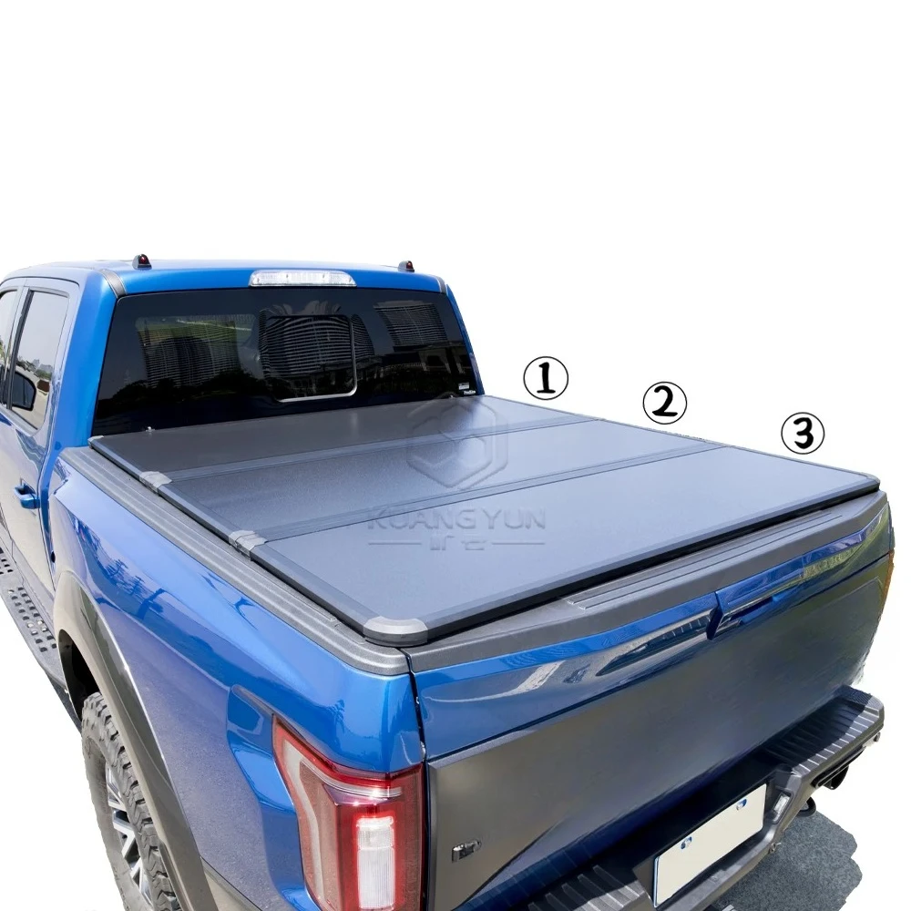 

Professional Hard Tri-fold Tonneau Cover Waterproof for Ford Ranger Pickup Truck Bed Compatible with for Hilux and Tundra Models