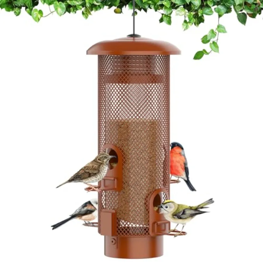

【Spot goods】Metal Squirrel Proof Bird FeederBird Feeders for Outdoors Weight Activated Squirrel Proof Wild Bird Feeders with Fi