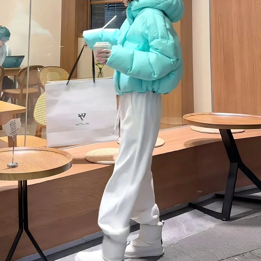 

Korean Style Women's Loose Short Hooded Cotton Jacket Winter Fashion Casual Thick Warm Outwear Versatile Bread Style Top
