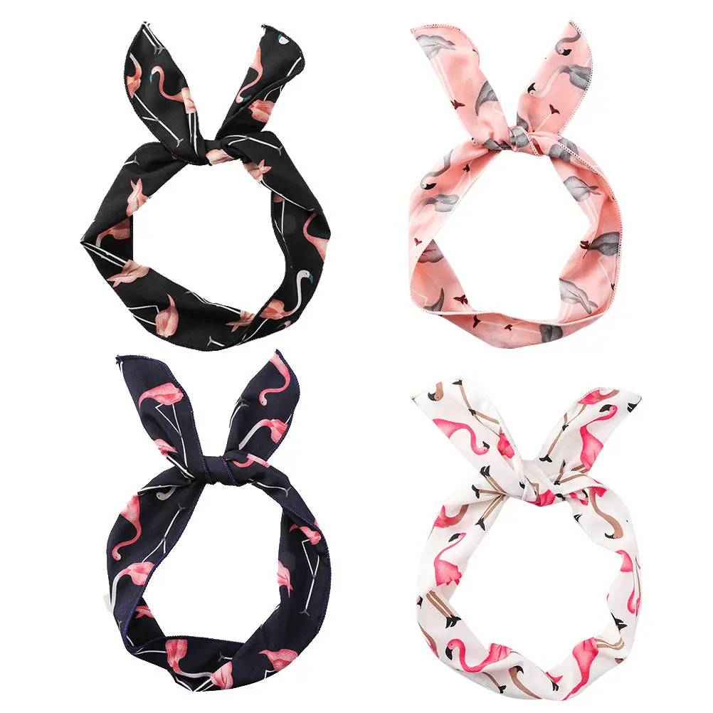 

Hair Scarf Accessories Flamingo Party Headbands Fabric Colorful for Women Hairbands