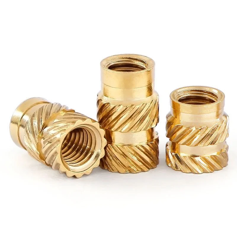 50PCS Brass Insert Knurled Thread Nuts M2 M2.5 M3 M4 M5 Hot Melt Heat Molding Embedment Copper 3D Printing Nut