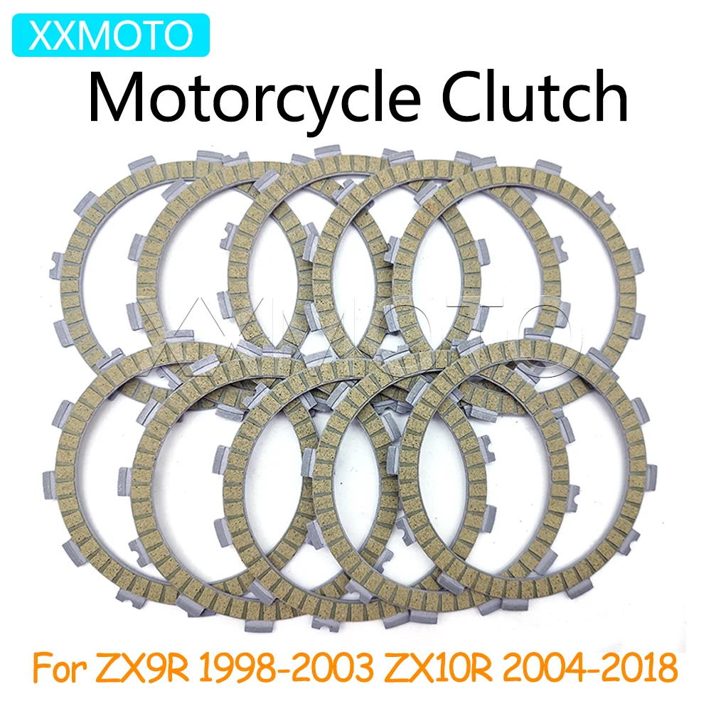 

For KAWASAKI ZX9R ZX-9R ZX 9R 1998-2003 ZX10R ZX-10R ZX 10R 2004-2018 Motorcycle Clutch Plates Friction Disc Kits Accessories