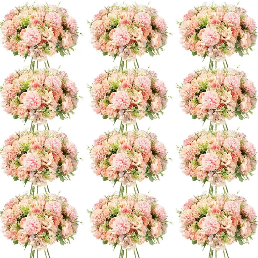 

Искусственные цветы: Шелковые пионы, искусственные пионы, букеты из шелковых гортензий для свадебных центральных композиций на столах