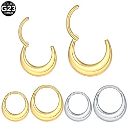 1/5PCS G23 Titanium Septum Piercing Round Nose Rings Hoops 16G Hinged Segment Ear Tragus Cartilage Helix Earrings Women Jewelry