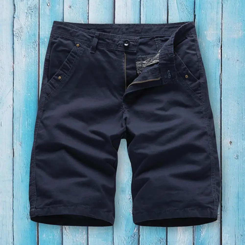 Shorts Stijlvolle Effen Kleur Dubbele Zakken Cargoshorts Sneldrogende Zomershorts