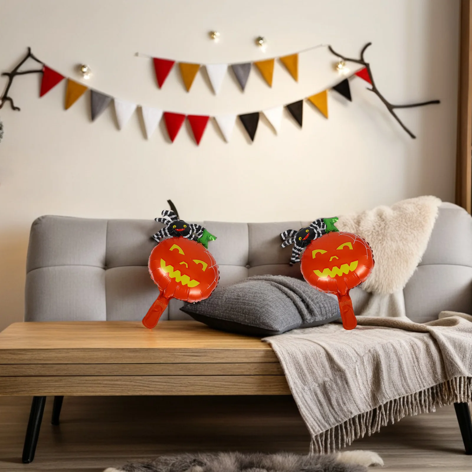 

10Pcs Spider Pumpkin Halloween Balloons Aluminum Foil Party Decoration Inflatable Photo Props Festive Party Balloons