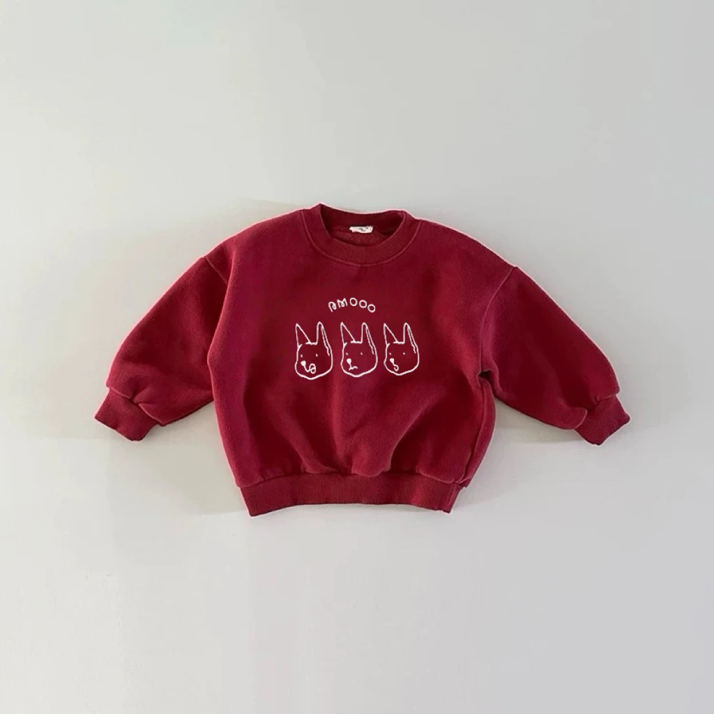 بلوزات طويلة الأكمام الربيع / الخريف هوديس بسيط عارضة للبنين والبنات جميل جولة الرقبة البلوفرات الطفل الملابس العصرية #3