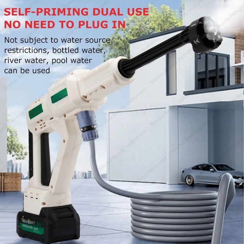 Wireless Convenient Car Washing Machine 380W High-power High-voltage Lithium Battery Car Washing Water Gun