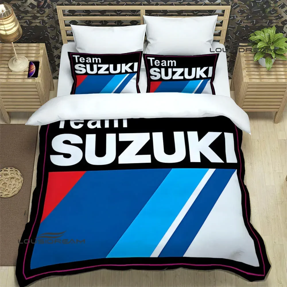 3D S-SUZUKI LOGO Printed Bedding Sets exquisite bed supplies set duvet cover comforter set bedding set luxury birthday gift